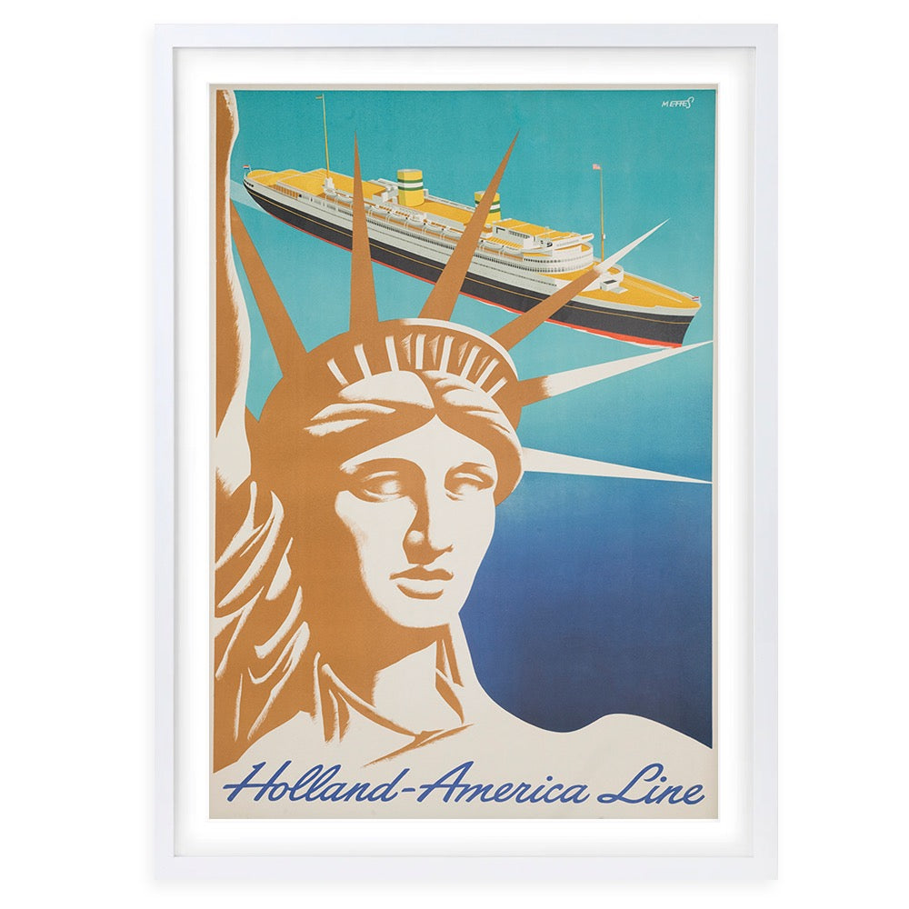 Wall Art's Holland America Line Large 105cm x 81cm Framed A1 Art Print