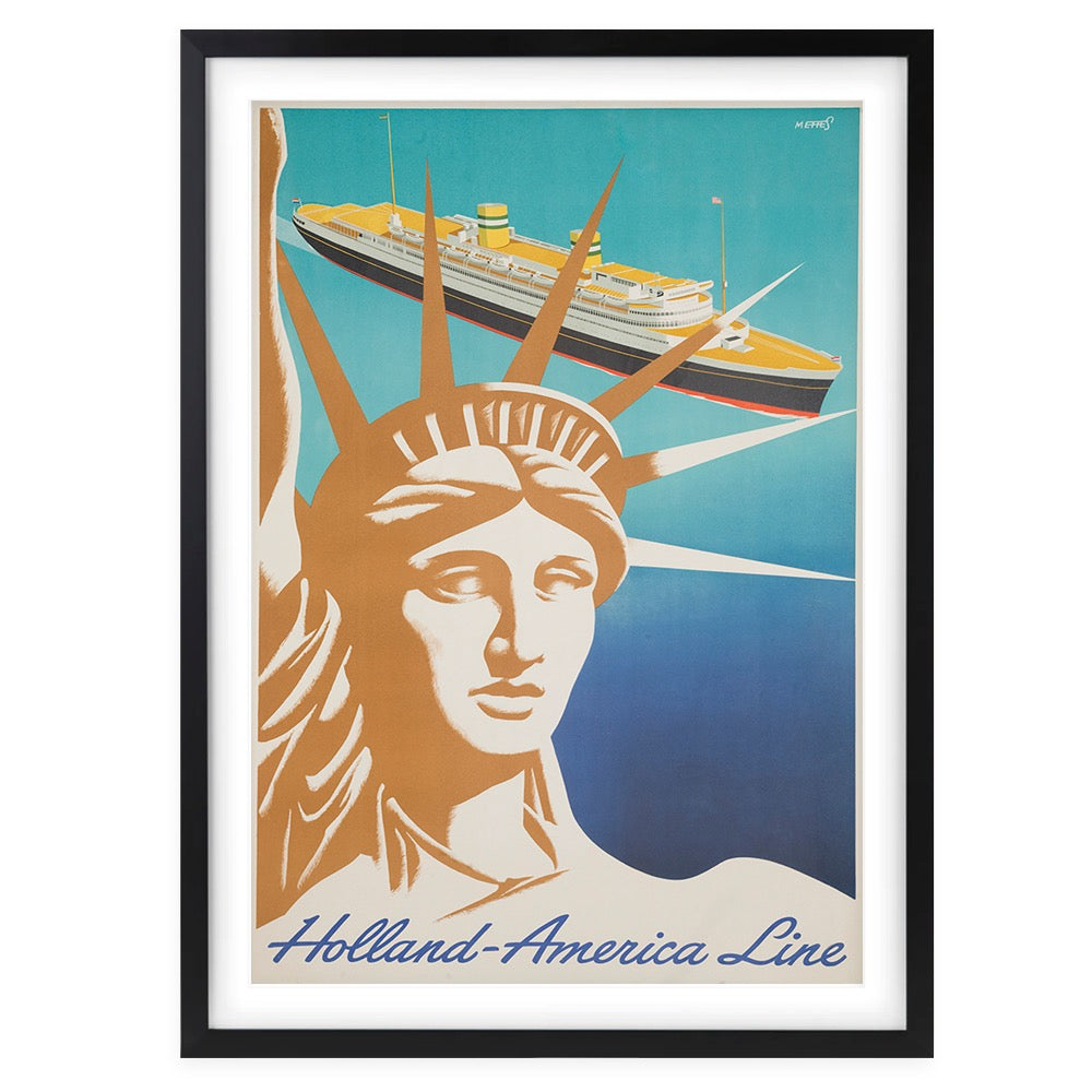 Wall Art's Holland America Line Large 105cm x 81cm Framed A1 Art Print