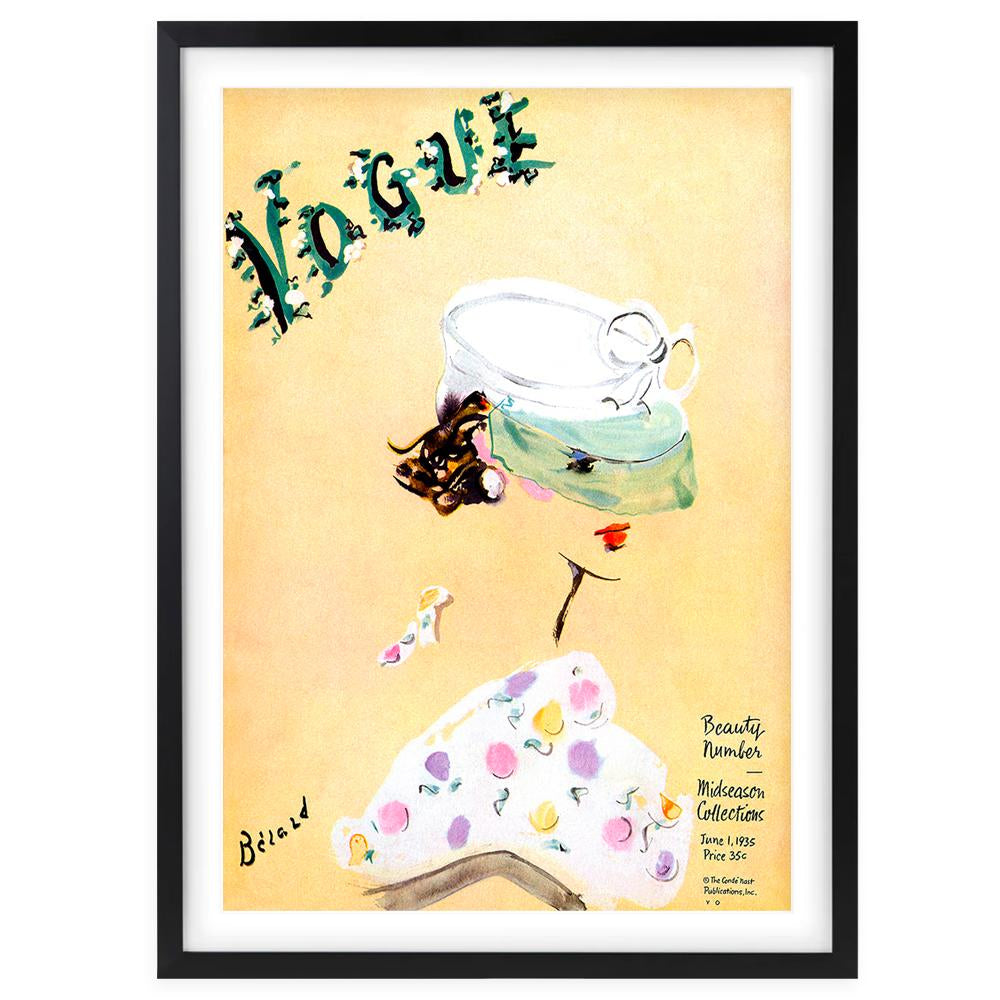 Wall Art's Vogue June 1935 1 Large 105cm x 81cm Framed A1 Art Print